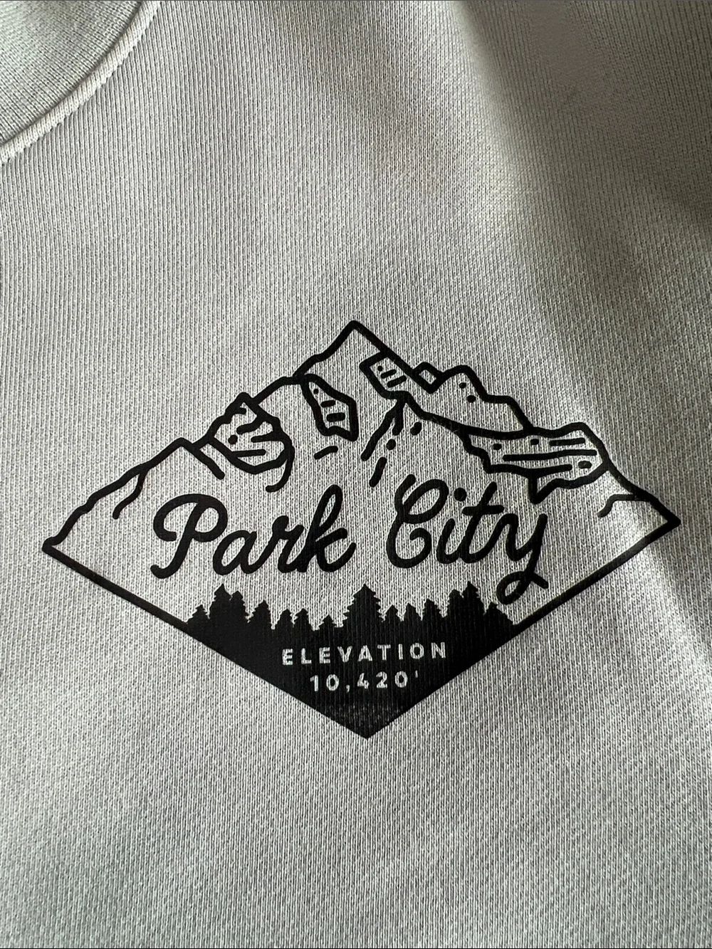 lululemon athletica Light Gray Crewneck Sweatshirt with Chest Logo